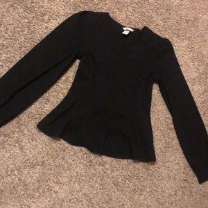 H&M black peplum top